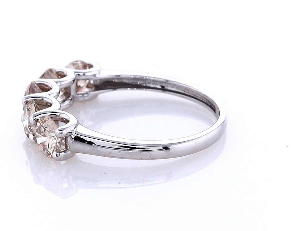 没有保留价 - 戒指 - 14K包金 白金 - 1.65ct. tw. 钻石 (天然色彩的) #4.3