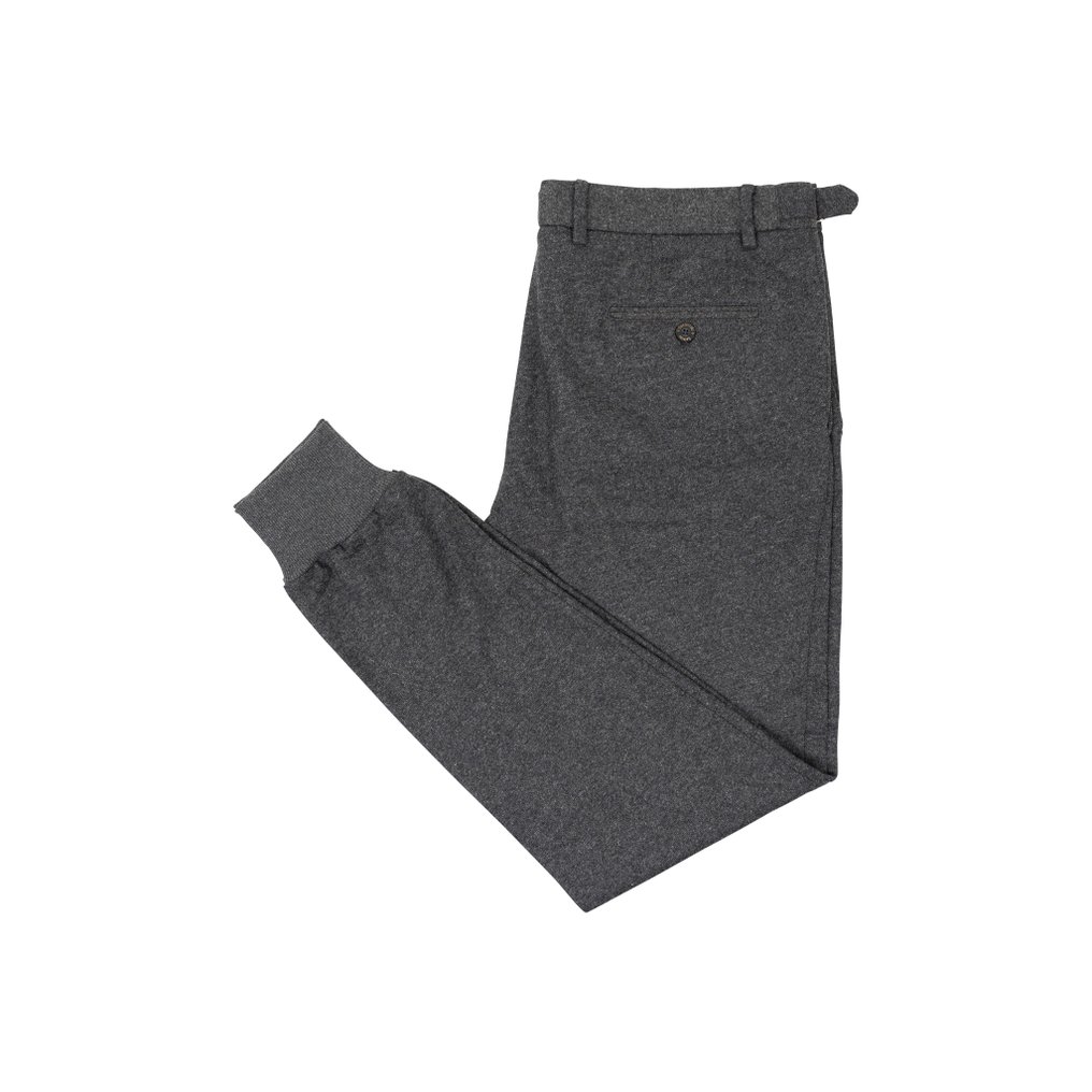 RRP 300€ SANTANIELLO Sport Pant Gray Flannel Wool Handmade in Italy - 50 IT - Trousers - New with tags #1.0
