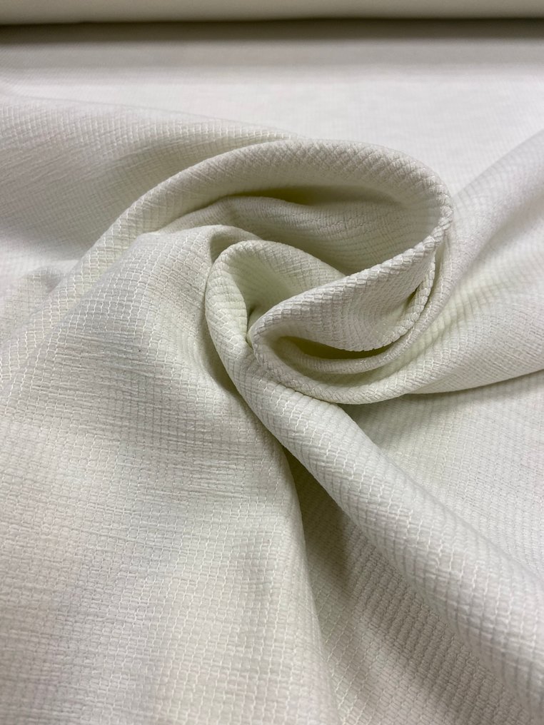 带肋手感桃色面料，奶油白色。 - 室内装潢面料  - 500 cm - 140 cm #1.0