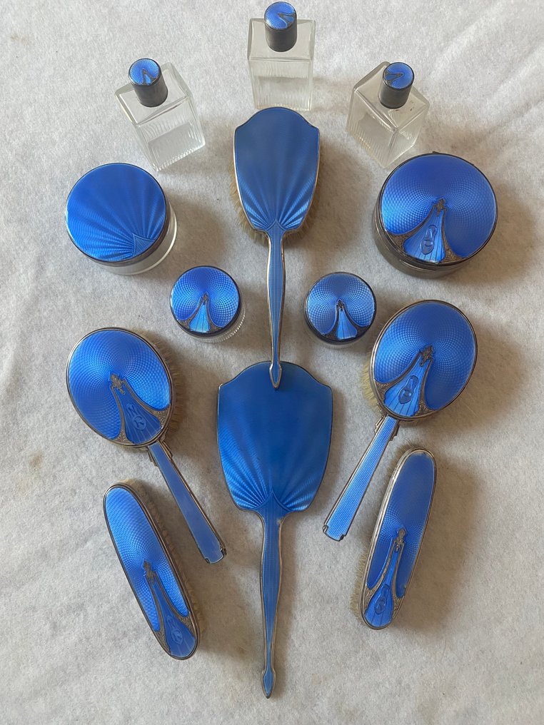  Set per toletta (13) - .925 argento - Asprey (London) #1.0