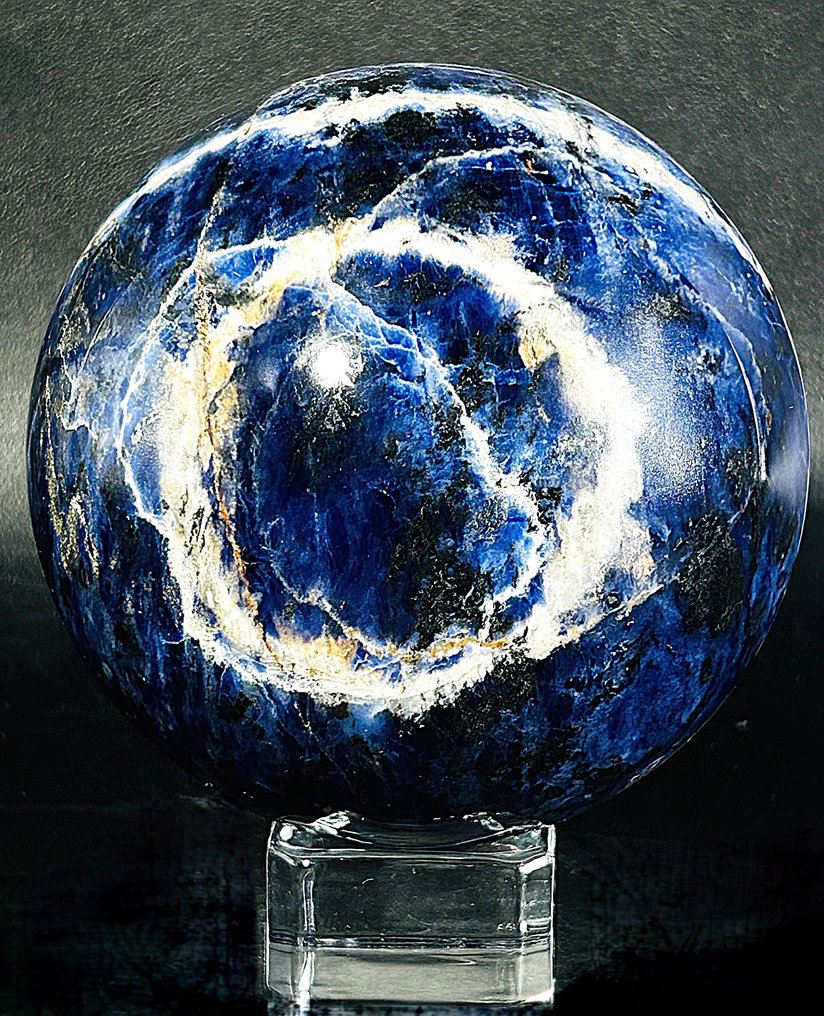 Σφαίρα Υψηλής Ποιότητας Σοδαλίτη από Βραζιλία - Κομμάτι δηλωτικό Ø 95 χιλιοστά- 1132 g - (1) #2.1