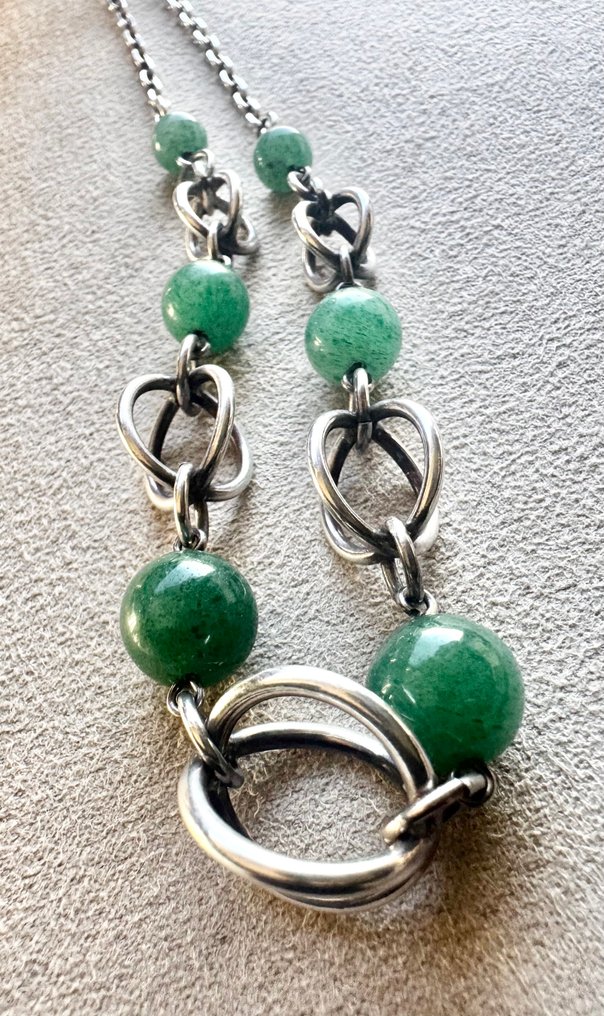 Senza prezzo di riserva - Collana Argento Giada - Rich Boho: 4 caratteristiche distintive #4.3