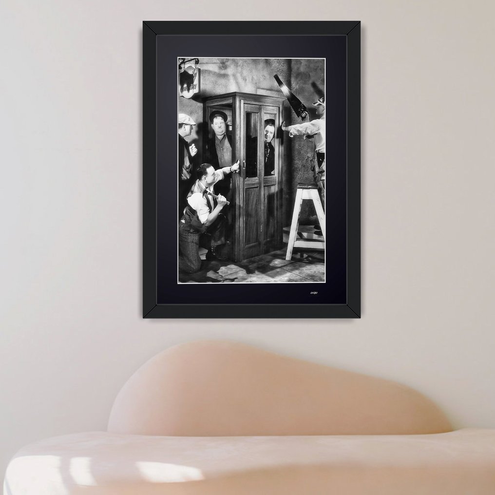 Laurel et Hardy "Way Out West" 1937 . - Fine Art Photography - Luxury Wooden Frame 70X50 cm - Limited Edition 01 of 30 - Serial 20318 - Original Certificate (COA), Hologram - 100% New. Shipping Reduction from 3 items #1.0