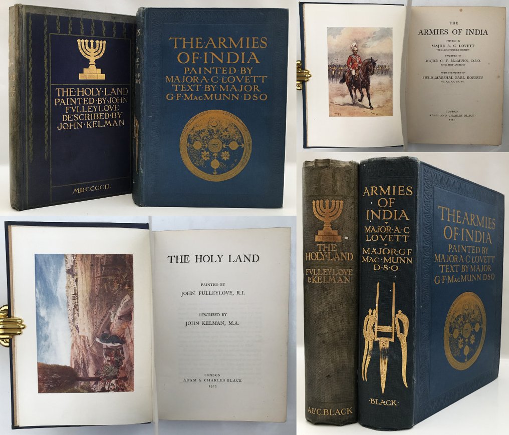 Various - Set of 2 travel books: The Armies of India, The Holy Land - 1911-1912 #1.0