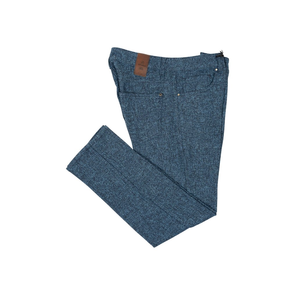 RRP 300€ SANTANIELLO Pant Blue Washed Wool Handmade in Italy - 48 IT - Calças - New with tags #1.0