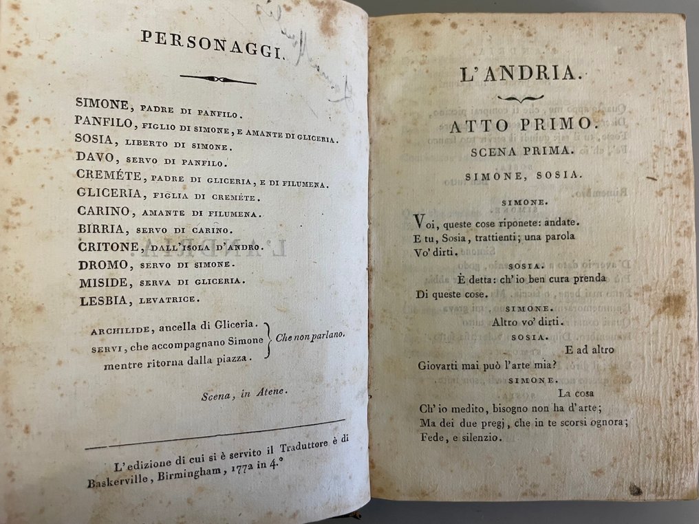 Vittorio Alfieri - Commedie di Publio Terenzio tradotte da Vittorio Alfieri da Asti - 1804 #4.3
