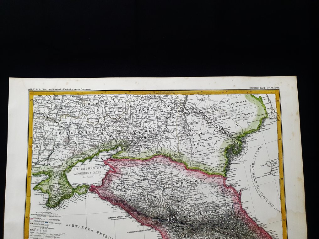 欧洲 - 东北欧洲 / 巴尔干半岛 / 罗马尼亚 / 保加利亚 / 土耳其 / 马其顿 / 克里米亚 / 黑海; A. Stieler / G.J. Perthes - (1874) - Ost Europe, Sud Russland..... 1874. - 1861-1880 #2.1