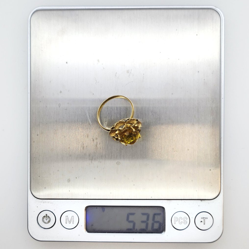 戒指 - 18K包金 黄金 黄水晶 #4.3
