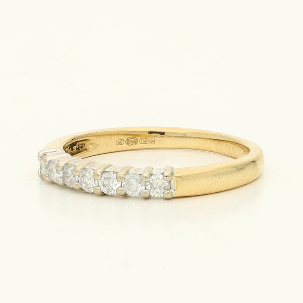 戒指 - 18K包金 黄金 -  0.28ct. tw. 钻石 (天然)  #1.0