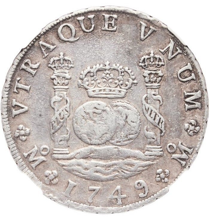 Spain. Fernando VI. 8 Reales 1749 Mexico MF #1.0