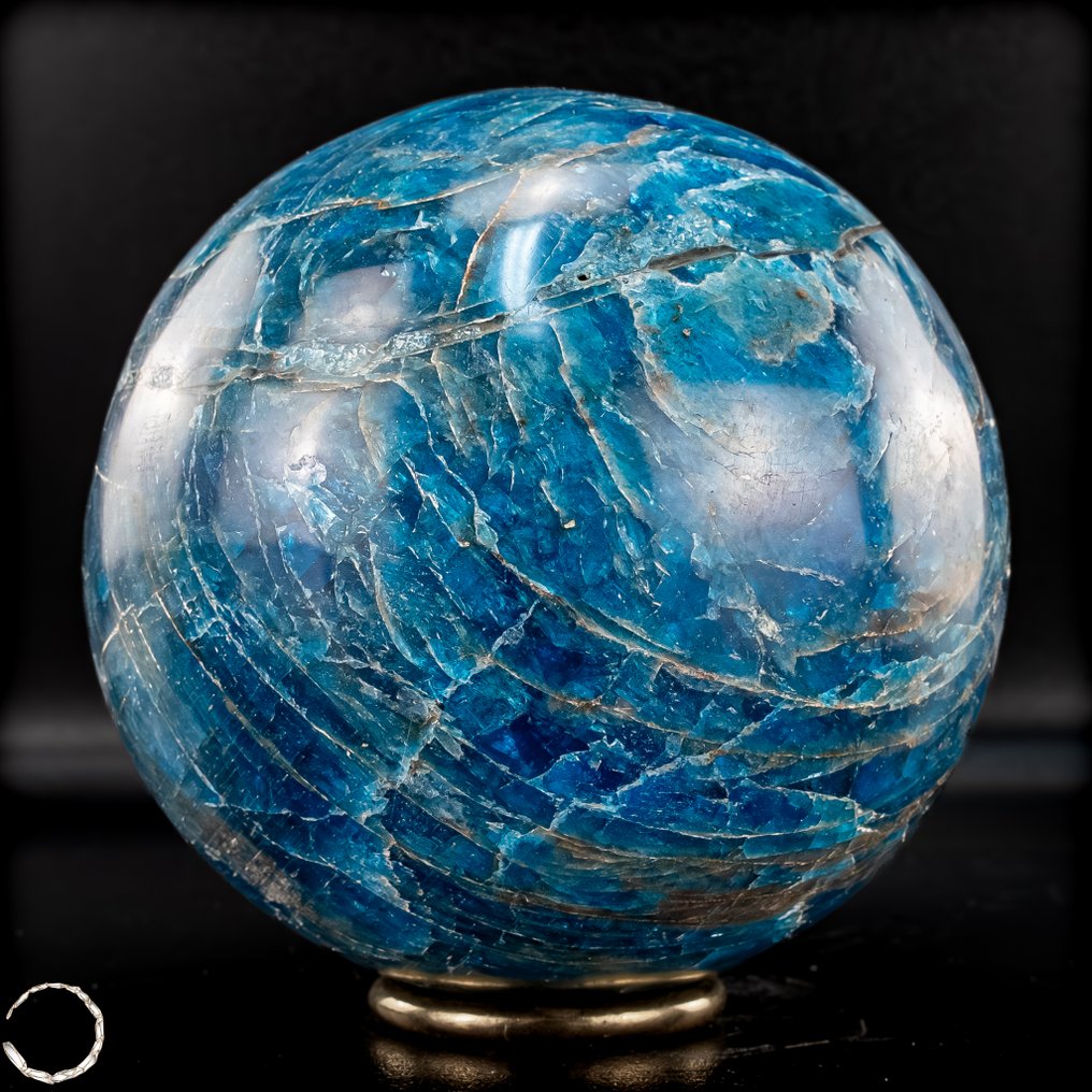 Natural Sparkling Blue Apatite Sphere- 2141.21 g #2.1
