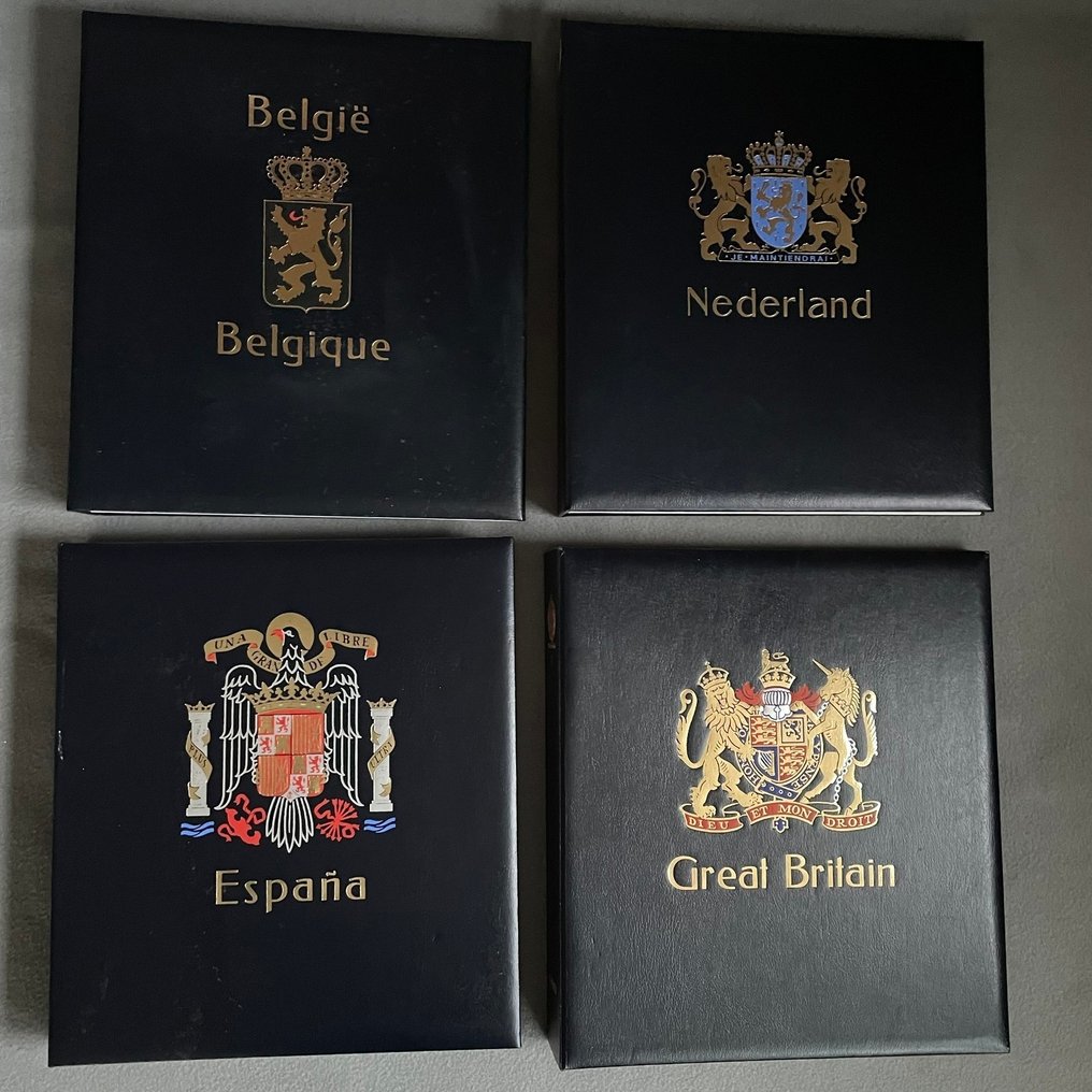 西班牙、荷兰、比利时、英国 1937/2000 - 4个全新收藏在DAVO豪华相册中 #1.0