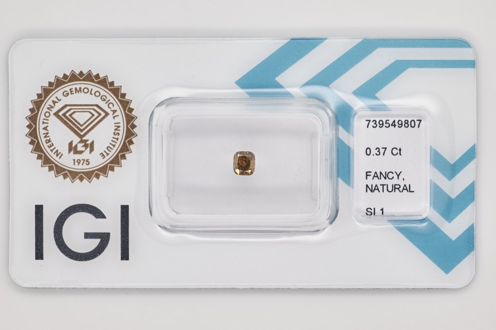 No Reserve Price - 1 pcs Diamond (Natural) - 0.37 ct - Cushion - SI1 - International Gemological Institute (IGI) #1.0
