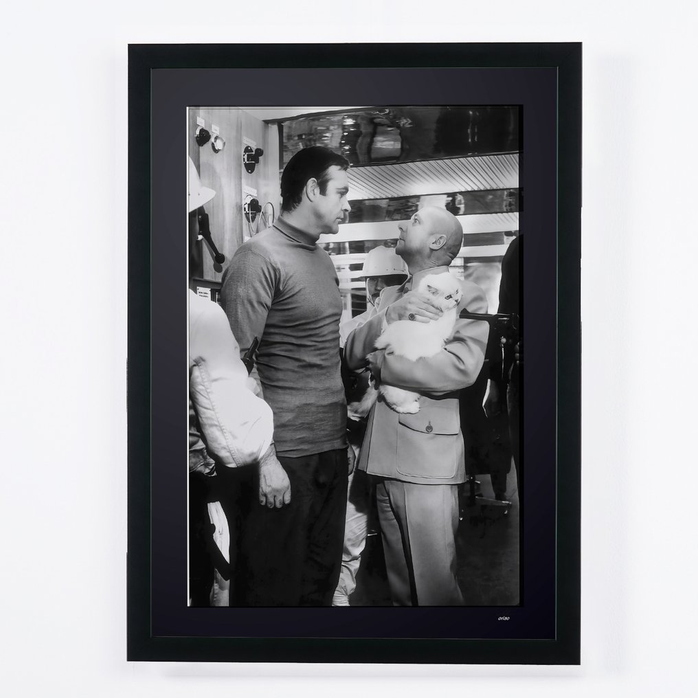 Sir Sean Connery & Donald Pleasence - "James Bond 007 You Only Live Twice" 1967 - Fine Art Photography - Luxury Wooden Frame 70X50 cm - Limited Edition 01 of 30 - Serial 20421 - Original Certificate (COA), Hologram - 100% New. Shipping Reduction from 3 items #3.2