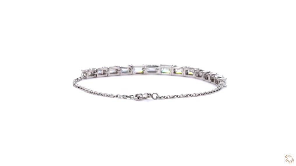 手镯 白金 -  3.60ct. tw. 钻石 (实验室培育) #4.3