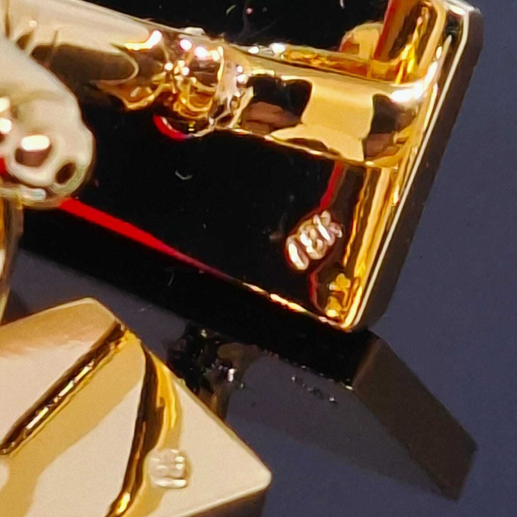 18K 镀金黄金 - 袖口扣 - 法拉利 #1.0