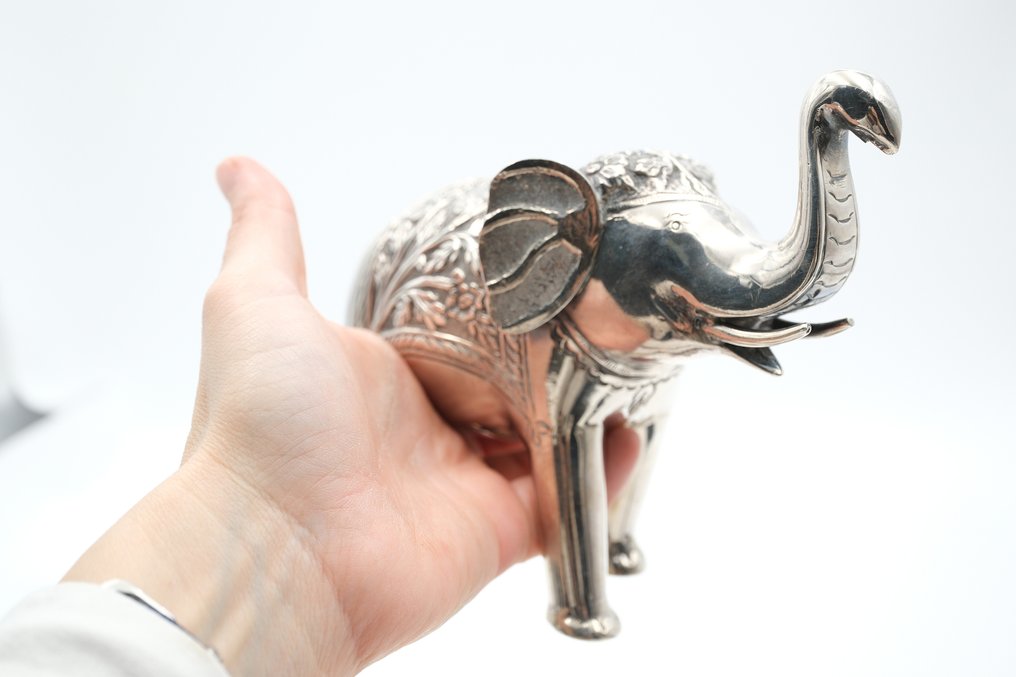 Statuetta - Pair of elephants - .925 argento #3.2