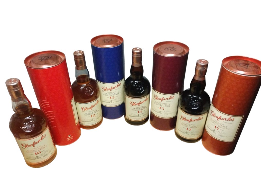 Glenfarclas 10yo - 12yo - 15yo - 17yo - 700ml - 4 bottles #1.0