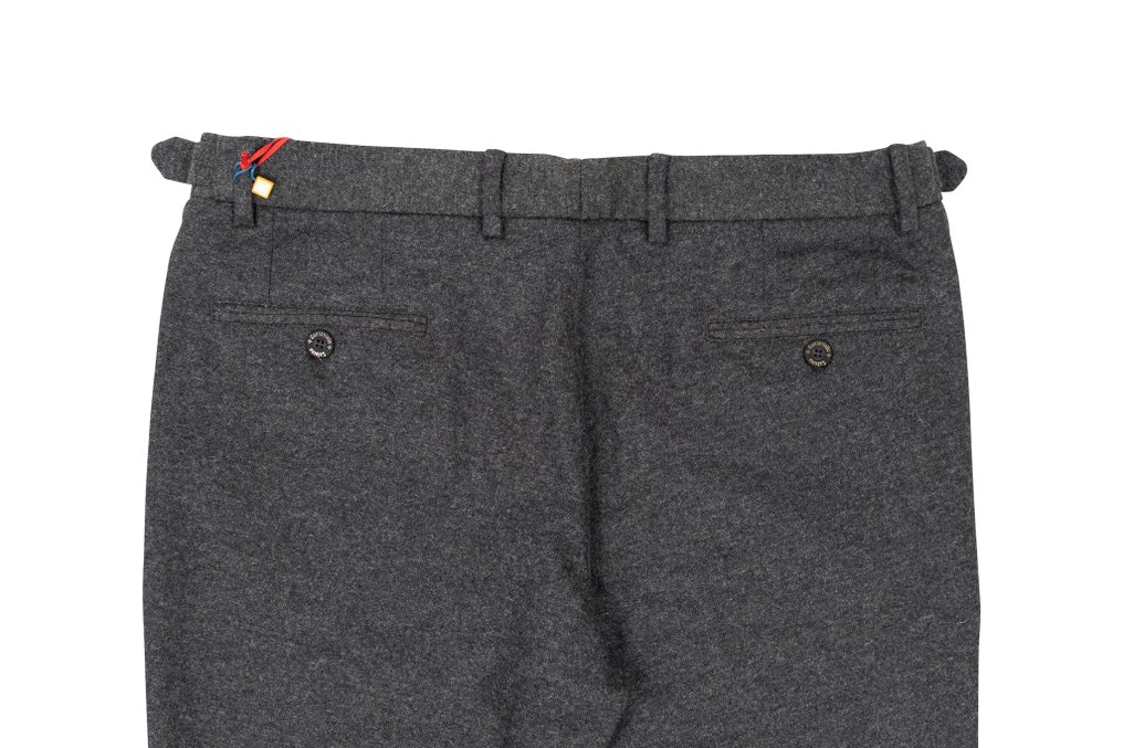 RRP 300€ SANTANIELLO Sport Pant Gray Flannel Wool Handmade in Italy - 50 IT - Trousers - New with tags #4.3