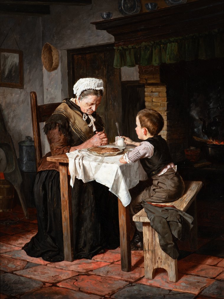 Johan Georg Gerstenhauer Zimmerman (1858-1931) - Als Oma Niet Kijkt (NO RESERVE) #1.0