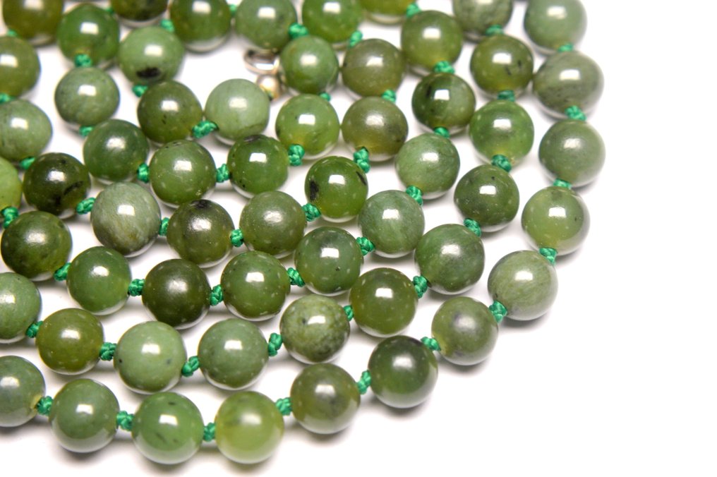 Jade - 925 Zilver - Halsketting #1.0