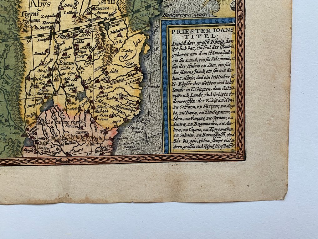 África - Abisinia; J. Bussemacher/ M. Quad - Abyssinorum Sive Magni Regis Davidis Quem vulgo Presgyterum Joannem voant Imperium - 1581-1600 #4.3
