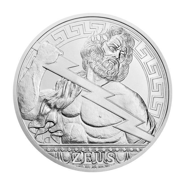 Niue. 10 Dollars 2020 5 oz Universal Gods Zeus Stand Proof Coin #1.0