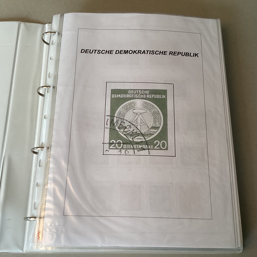 GDR 1945/1990 - Homemade collection in ring binders including Chinese-related items and SBZ. - Michel #2.1