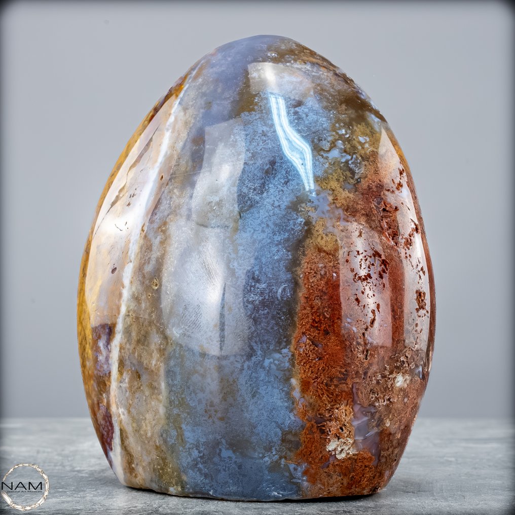 Σπάνιο φυσικό μάργαρο-αγκάτη Ελεύθερη μορφή- 1612.16 g #1.0