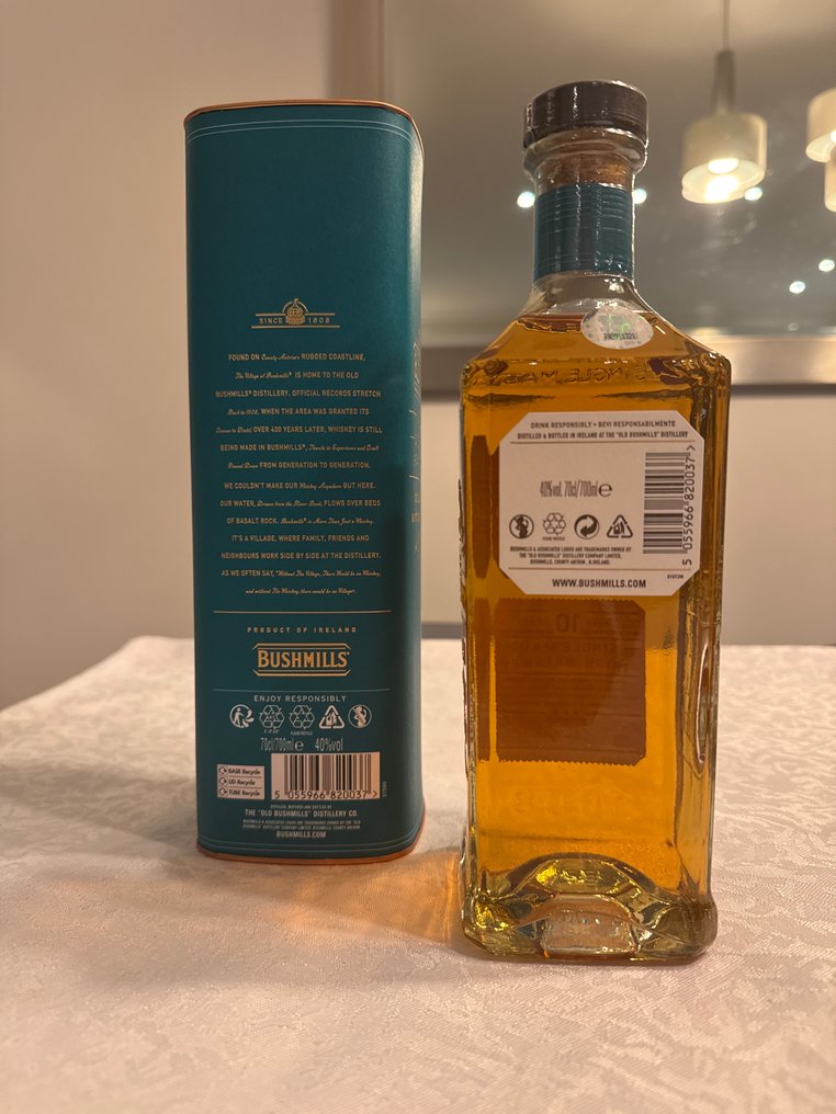 Bushmills - 10yo, 12yo Marsala Finish, 14yo Malaga Finish & 15 yo Bourbon Cask  - 70cl - 4 bottles #3.2