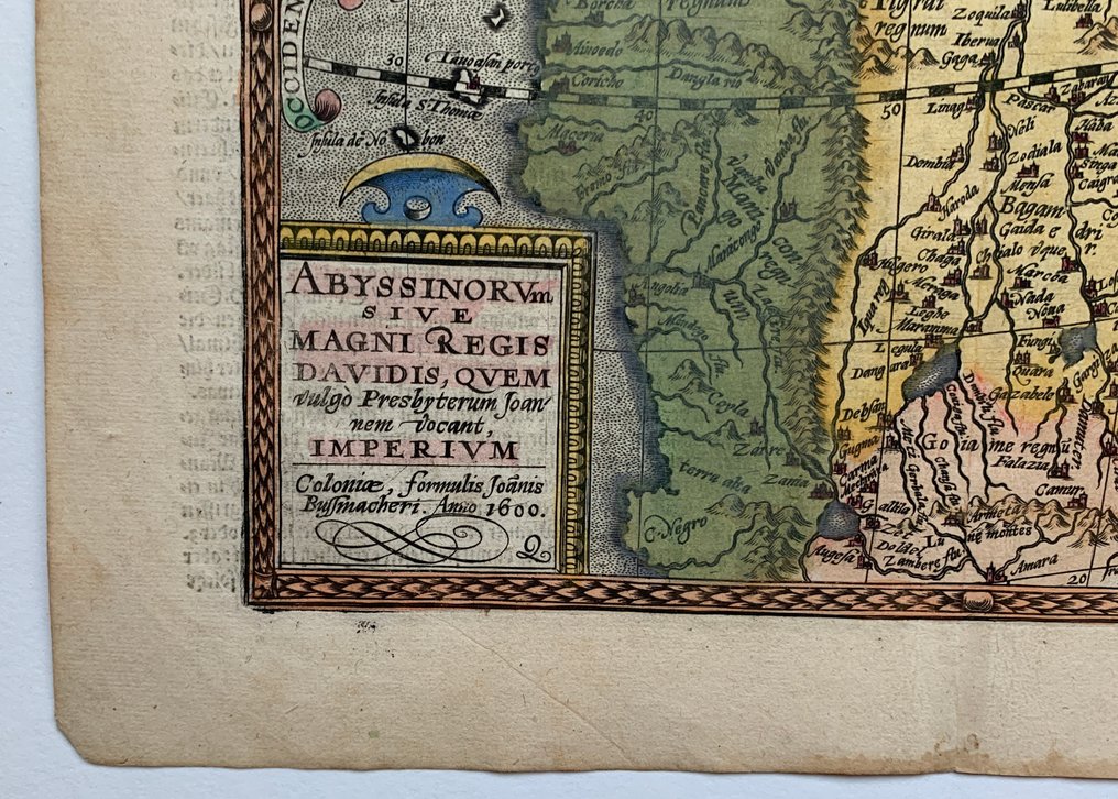 África - Abisinia; J. Bussemacher/ M. Quad - Abyssinorum Sive Magni Regis Davidis Quem vulgo Presgyterum Joannem voant Imperium - 1581-1600 #3.2