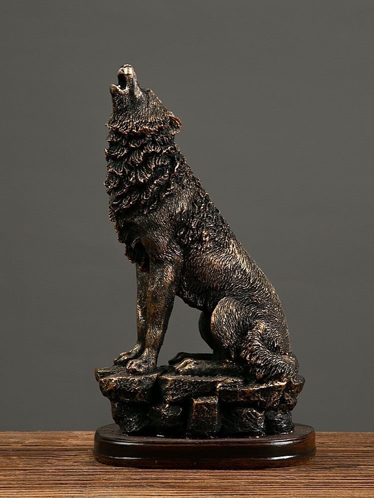 Figurine - Huilende wolf - Resin #1.0