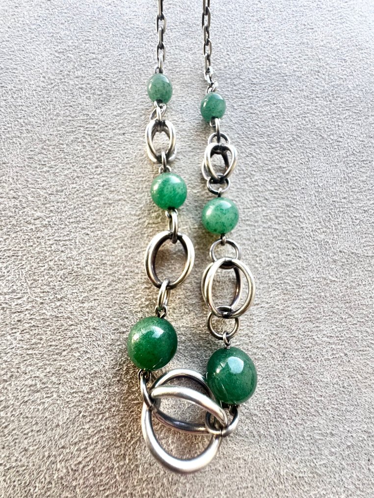 Senza prezzo di riserva - Collana Argento Giada - Rich Boho: 4 caratteristiche distintive #1.0