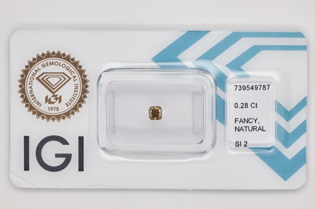 Fără preț de rezervă - 1 pcs Diamant (Natural) - 0.28 ct - Perniță - SI2 - IGI (Institutul gemologic internațional) #1.0