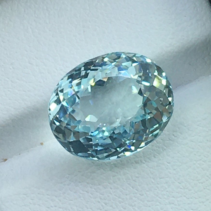 没有保留价 - 1 pcs  蓝色 海蓝宝石  - 11.09 ct - 国际宝石研究院（IGI） - 天然海蓝宝石 #1.0