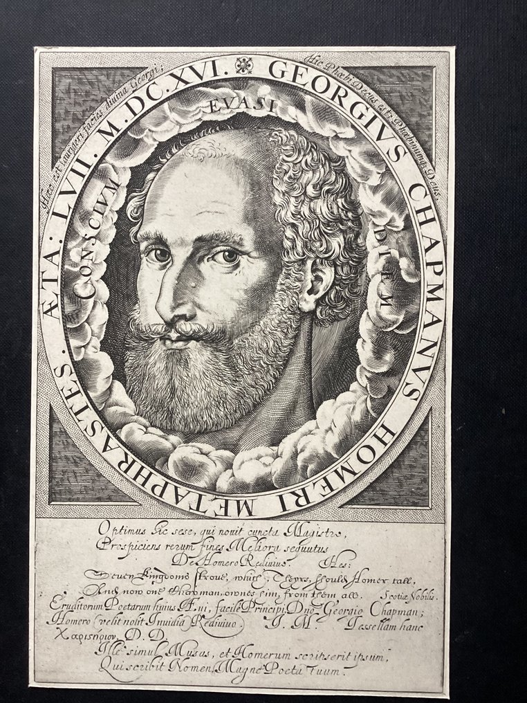 William Hole (1607 fl-1624 died) - Frontispiece to 'The whole works of Homer Prince of Poets' - 1616 #1.0