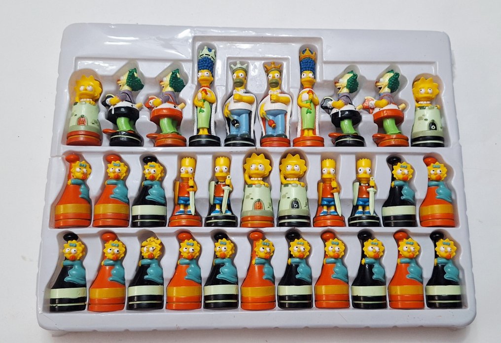 Matt Groening - Σετ σκακιού - 32 Figuritas The Simpsons - Ρητίνη #1.0
