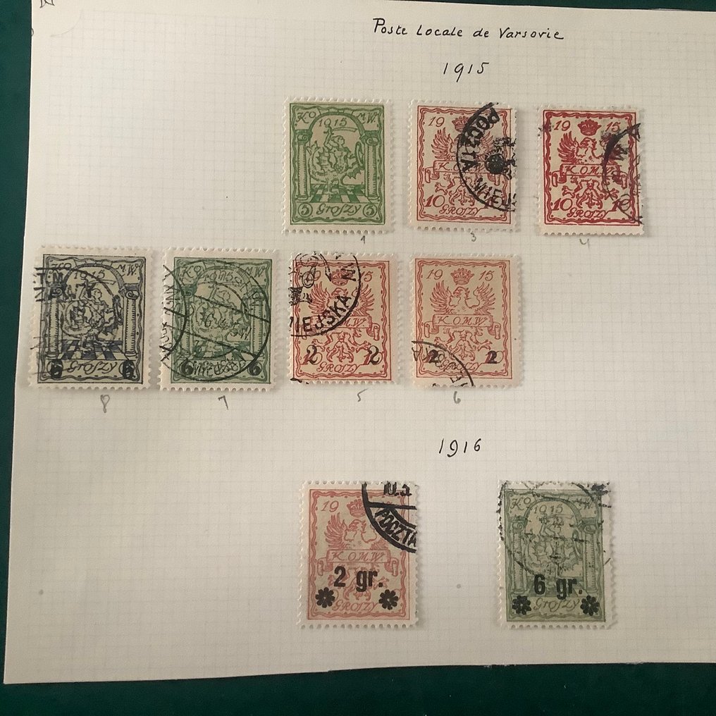 德意志帝国-占领波兰（1914-1918） 1915/1916 - Locale zegels - Michel 1/8 #1.0