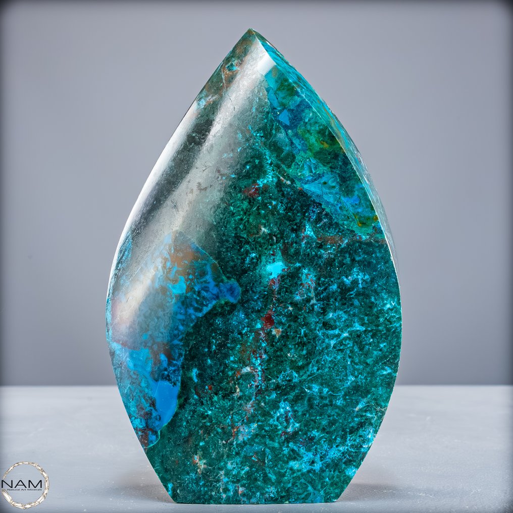 Malachite con chrysocolla forma libera – pietra preziosa di altissima qualità Freeform- 947.08 g #2.1