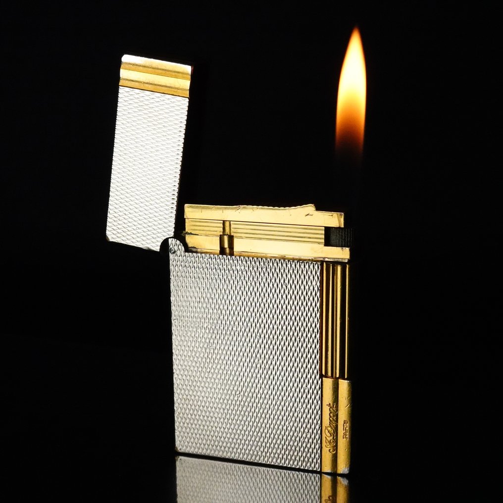 S.T. Dupont - Vintage Gas Lighter Gatsby Rare Model - Ingen mindstepris - Lighter - Forgyldt, Forsølvet #1.0