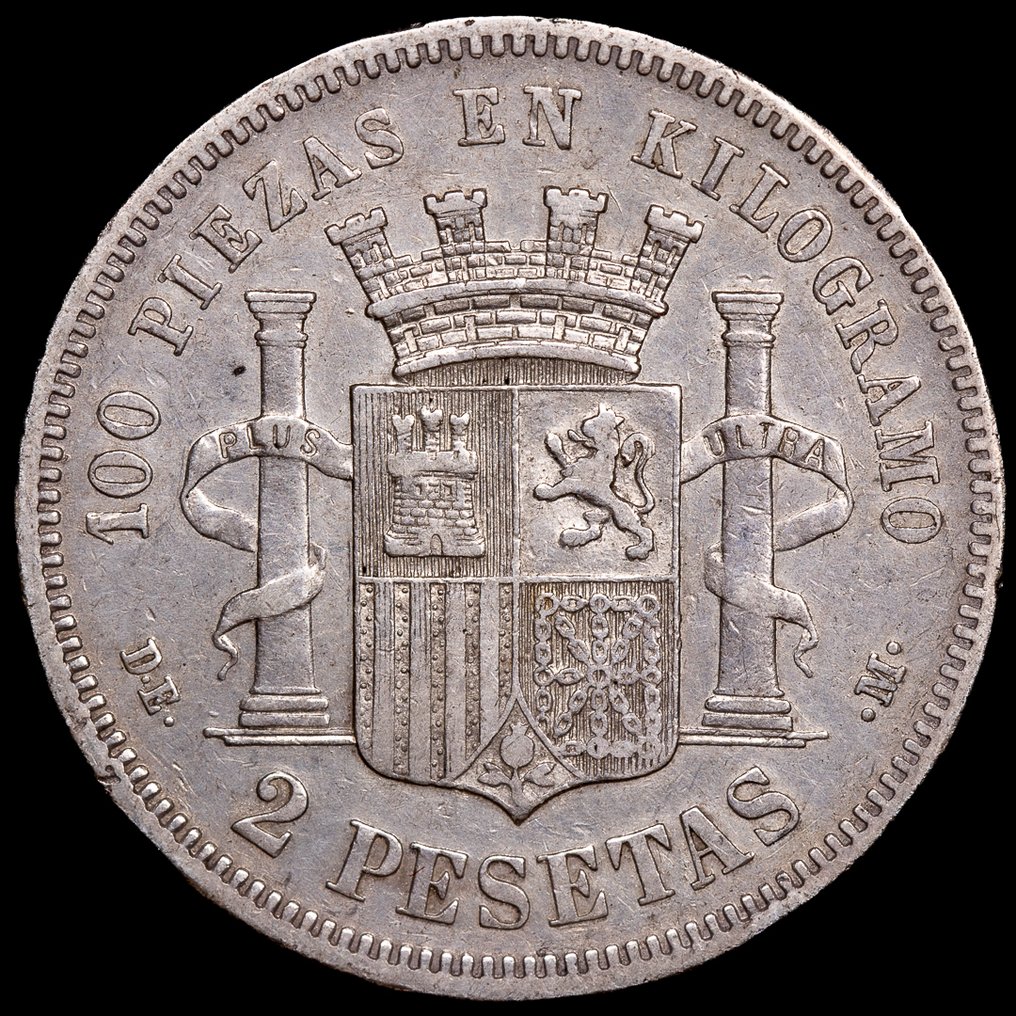 西班牙. 阿方索十二世. 4 Monedas 1870 -1884 / Ceca Madrid  (没有保留价) #3.2