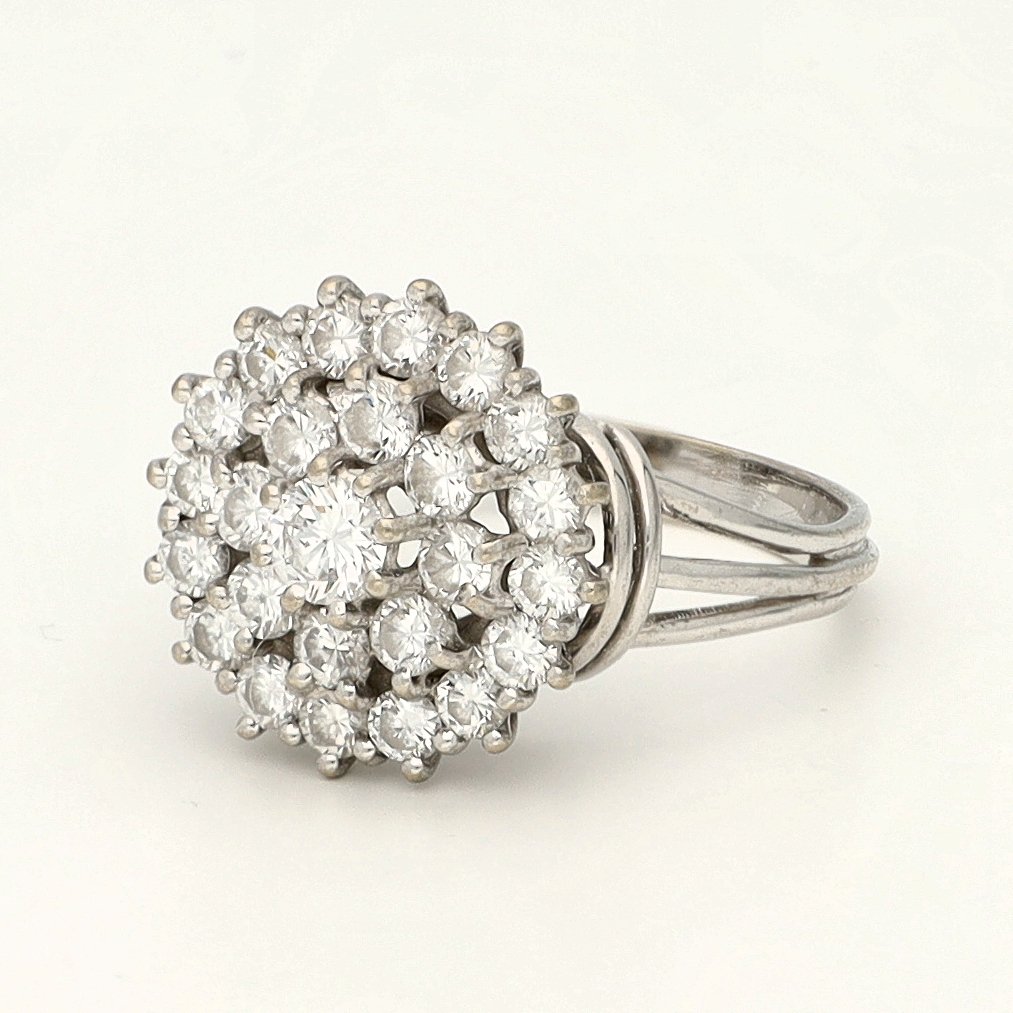 Gyűrű - 18 kt. Fehér arany - 1.91ct. tw. Gyémánt (Természetes) - Gyémánt #1.0