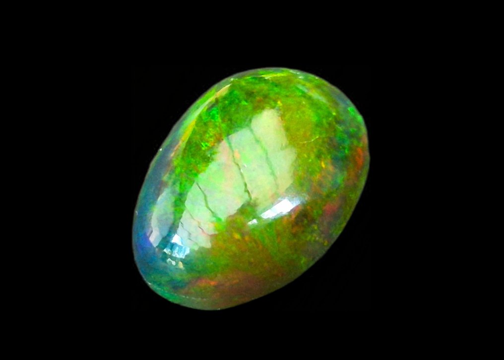 一颗一流的 AAA+++ 欧泊蛋面，重2.65克拉 磨光 - 高度: 12 mm - 闊度: 8 mm- 0.53 g - (1) #3.2