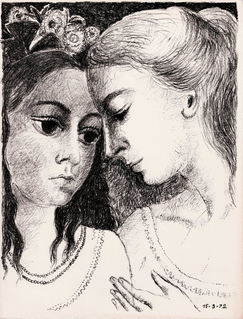 Paul Delvaux (1897 -1994) - Confidences - 1972 #1.0