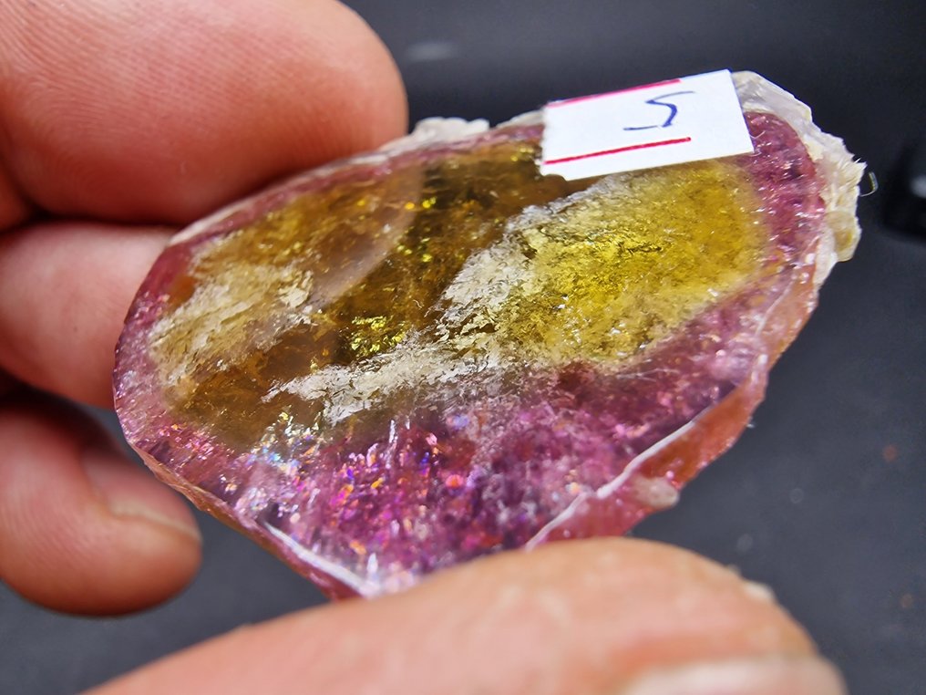 Τουρμαλίνης Liddicoatite κορυφή - Ύψος: 41 mm - Πλάτος: 38 mm- 9.7 g - (1) #3.2