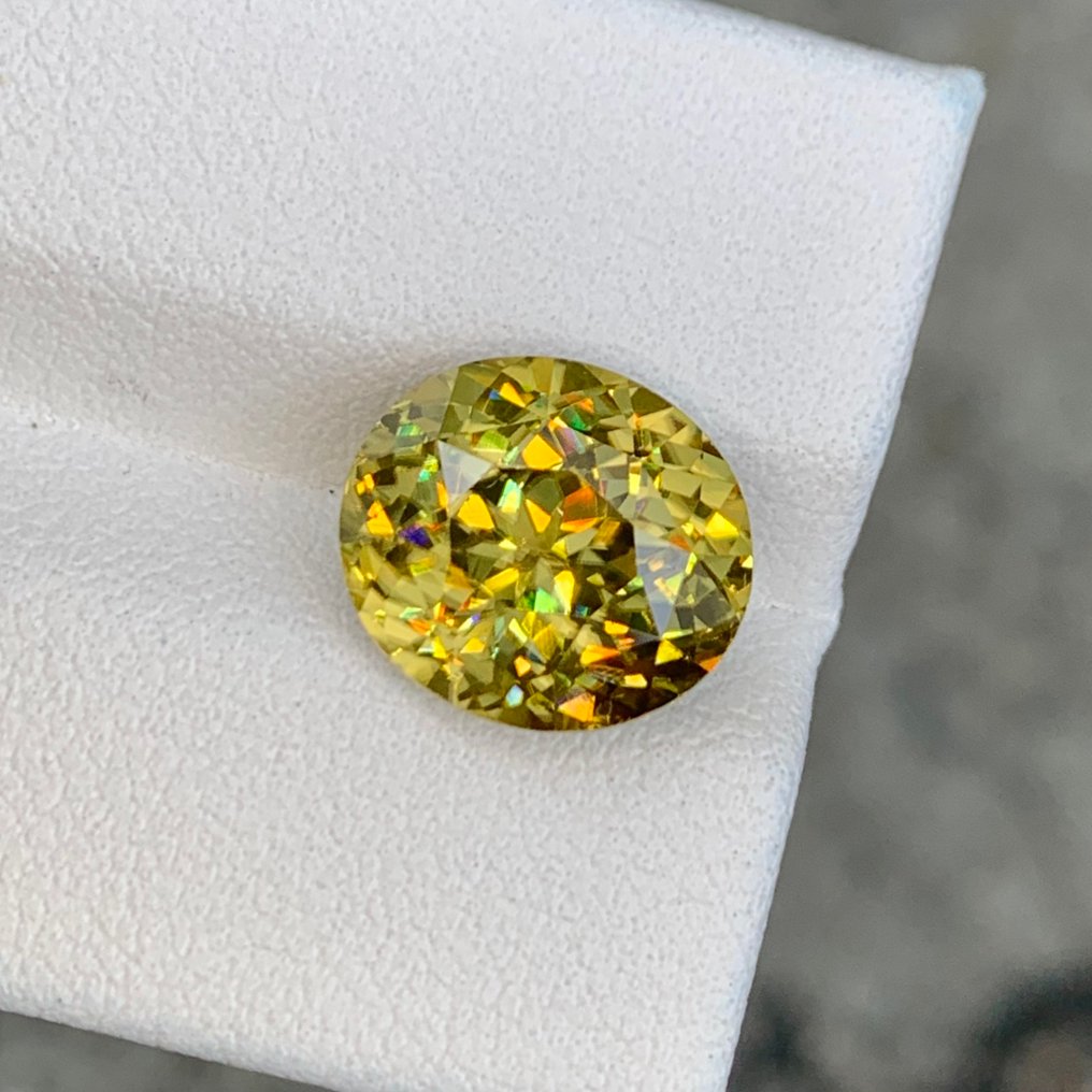 1 pcs  黄色 锆石  - 8.04 ct - 国际有色宝石协会（ICA GemLab） - 天然黄色锆石 #3.2