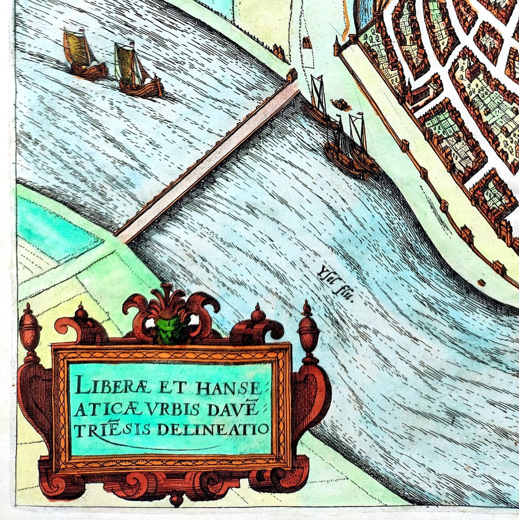 荷蘭 - Deventer市,Overijseel,荷兰,欧洲; Lodovico Guicciardini - Davetriesis (Deventer) - 1581-1600 #1.0