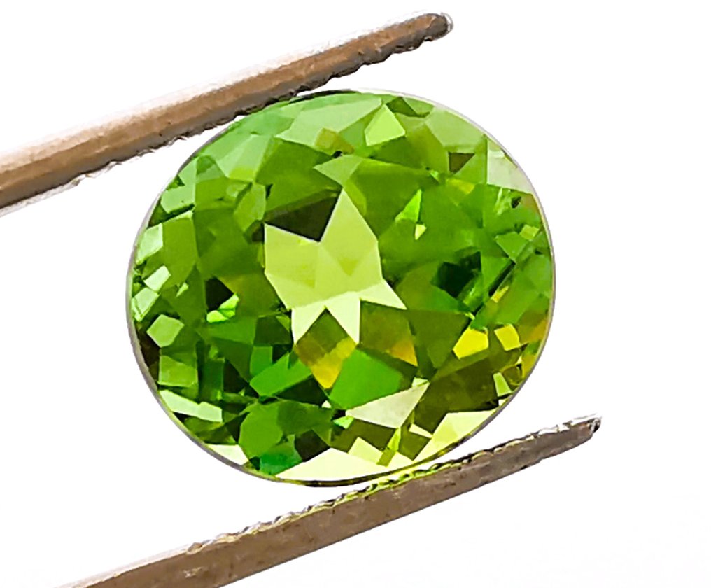 Turmalin  - 4.46 ct - Instituto Gemólogico Español (IGE) - Gulgrøn #1.0