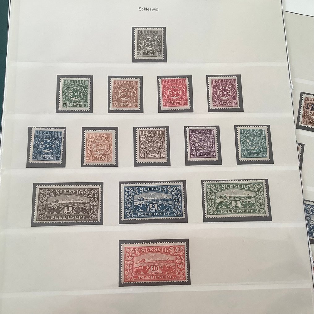 石勒苏益格 - 荷尔斯泰因 1920 - 完整收藏在相册页上 - Michel 1/28 #1.0