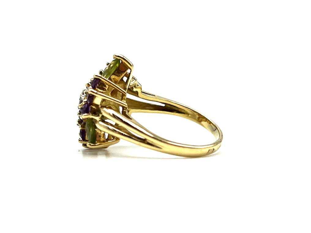 戒指 - 18K包金 黄金 -  0.65ct. tw. 混合宝石 - 钻石 #3.2